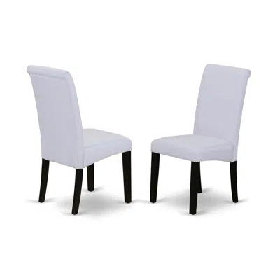 East West Furniture Dining Chair Black, Bap1t05 In White