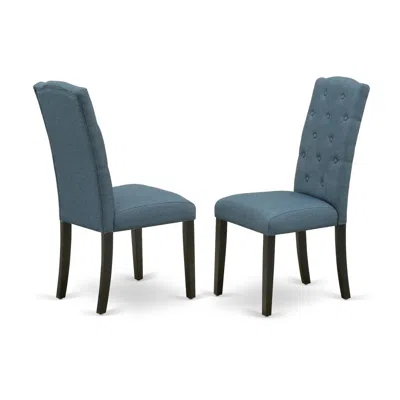 East West Furniture Dining Chair Black, Cep1t21 In Brown
