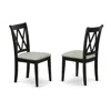 East West Furniture Dining Chair Black, Clc-blk-c