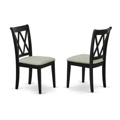 East West Furniture Dining Chair Black, Clc-blk-c