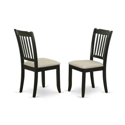 East West Furniture Dining Chair Black, Dac-blk-c