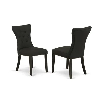 East West Furniture Dining Chair Black, Gap1t24