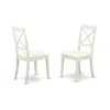 East West Furniture Dining Chair Linen White, Boc-whi-lc