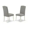 East West Furniture Dining Chair Linen White, Enp2t06