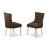 East West Furniture Dining Chair Linen White, Frp2b19