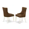 East West Furniture Dining Chair Linen White, Frp2t18