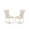 East West Furniture Dining Chair Linen White, Gap2t35