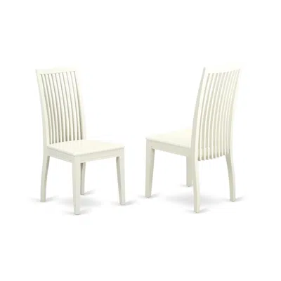 East West Furniture Dining Chair Linen White, Ipc-lwh-w