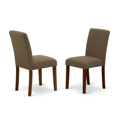 East West Furniture Dining Chair Mahogany, Abp3t18 In Green
