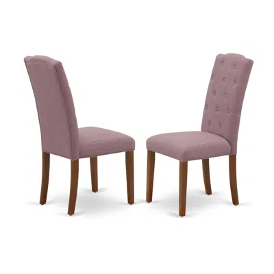 East West Furniture Dining Chair Mahogany, Cep3t10