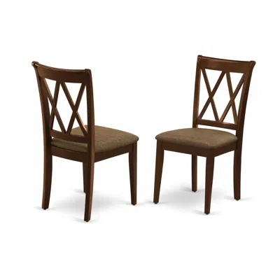 East West Furniture Dining Chair Mahogany, Clc-mah-c In Black