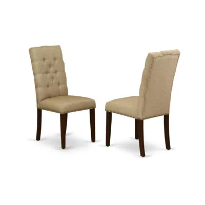 East West Furniture Dining Chair Mahogany, Elp3t16 In Brown