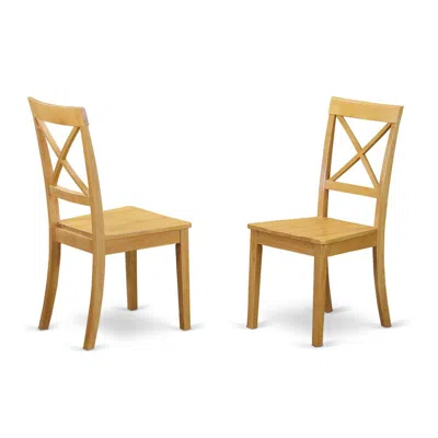 East West Furniture Dining Chair Oak, Boc-oak-w
