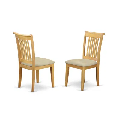 East West Furniture Dining Chair Oak, Poc-oak-c In Black