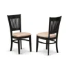 East West Furniture Dining Chair Oak, Vac-blk-c