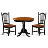 East West Furniture Dining Room Set Black & Cherry, Ando3-bch-w