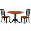 East West Furniture Dining Room Set Black & Cherry, Dlda3-bch-w