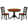 East West Furniture Dining Room Set Black & Cherry, Hlda3-bch-w