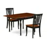East West Furniture Dining Room Set Black & Cherry, Mzav3-bch-w