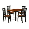 East West Furniture Dining Room Set Black & Cherry, Ndni5-bch-w