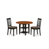 East West Furniture Dining Room Set Black & Cherry, Suan3-bch-c In Brown