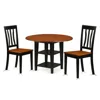 East West Furniture Dining Room Set Black & Cherry, Suan3-bch-w In Brown