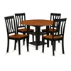 East West Furniture Dining Room Set Black & Cherry, Suan5-bch-w