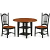 East West Furniture Dining Room Set Black & Cherry, Sudo3-bch-w In Brown