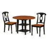 East West Furniture Dining Room Set Black & Cherry, Suke3-bch-w In Brown