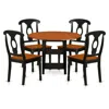 East West Furniture Dining Room Set Black & Cherry, Suke5-bch-w In Brown