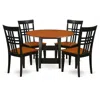 East West Furniture Dining Room Set Black & Cherry, Sulg5-bch-w