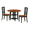 East West Furniture Dining Room Set Black & Cherry, Suni3-bch-w In Brown