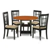 East West Furniture Dining Room Set Black & Cherry, Suni5-bch-c In Multi