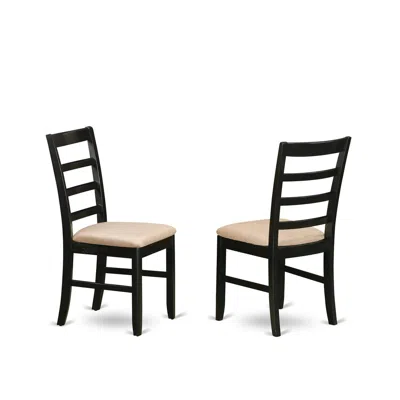 East West Furniture Dining Room Set Black & Cherry, Supf5-bch-c