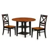 East West Furniture Dining Room Set Black & Cherry, Suqu3-bch-w