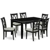 East West Furniture Dining Room Set Black, Ducl7-blk-c In Black