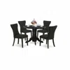 East West Furniture Dining Room Set Black, Shga5-blk-24 In Black