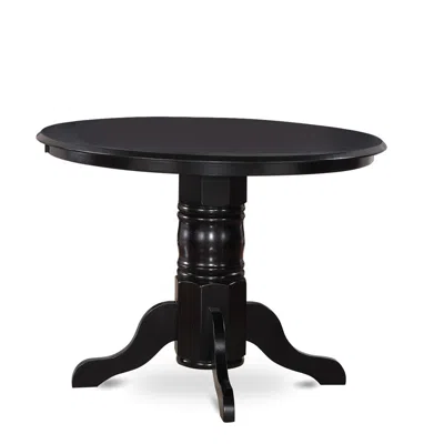 East West Furniture Dining Room Set Black, Shla5-blk-47