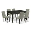 East West Furniture Dining Room Set Black, Weab7-blk-06 In Black
