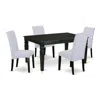East West Furniture Dining Room Set Black, Weba5-blk-05