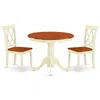East West Furniture Dining Room Set Buttermilk & Cherry, Ancl3-bmk-w