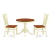 East West Furniture Dining Room Set Buttermilk & Cherry, Anwe3-bmk-w