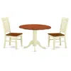 East West Furniture Dining Room Set Buttermilk & Cherry, Dlwe3-bmk-w