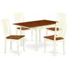 East West Furniture Dining Room Set Buttermilk & Cherry, Mzav5-whi-w