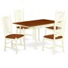 East West Furniture Dining Room Set Buttermilk & Cherry, Mzdo5-whi-w