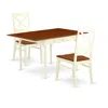East West Furniture Dining Room Set Buttermilk & Cherry, Mzqu3-whi-w