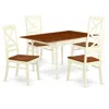 East West Furniture Dining Room Set Buttermilk & Cherry, Mzqu5-whi-w