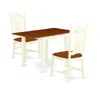 East West Furniture Dining Room Set Buttermilk & Cherry, Nddo3-whi-w