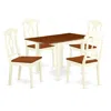 East West Furniture Dining Room Set Buttermilk & Cherry, Ndke5-whi-w