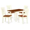 East West Furniture Dining Room Set Buttermilk & Cherry, Ndke5-whi-w